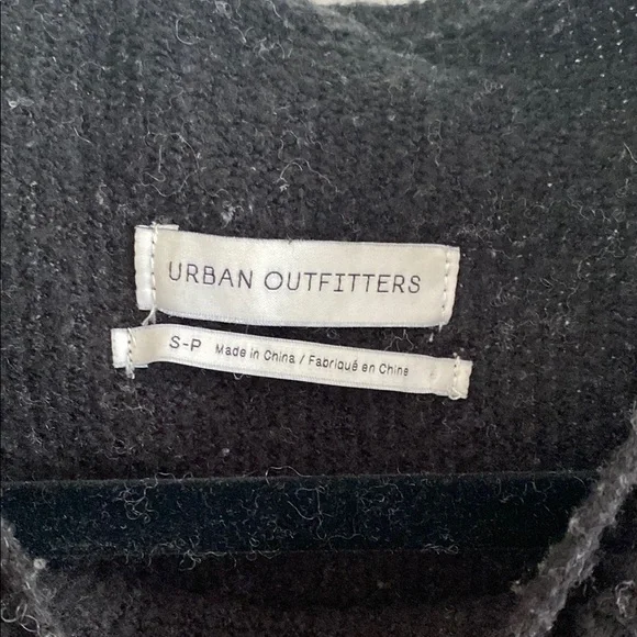 urban outfitters black benny fuzzy mock neck sweater - Picture 2 of 4